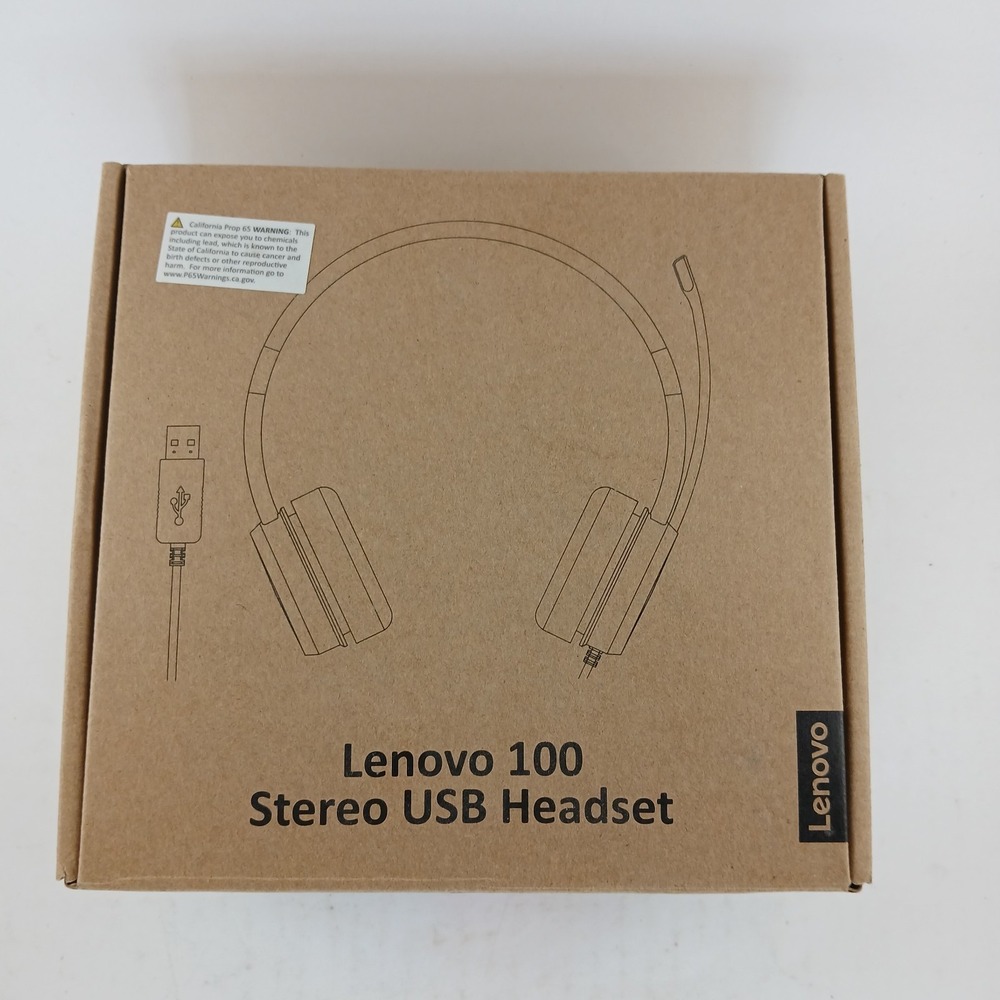 Lenovo 100 Stereo USB Wired Headset Model L09